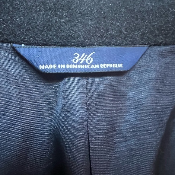 Brooks Brother 346 Men’s Long Black Topcoat Lambswool Cashmere Blend Winter L48 - Picture 2 of 13